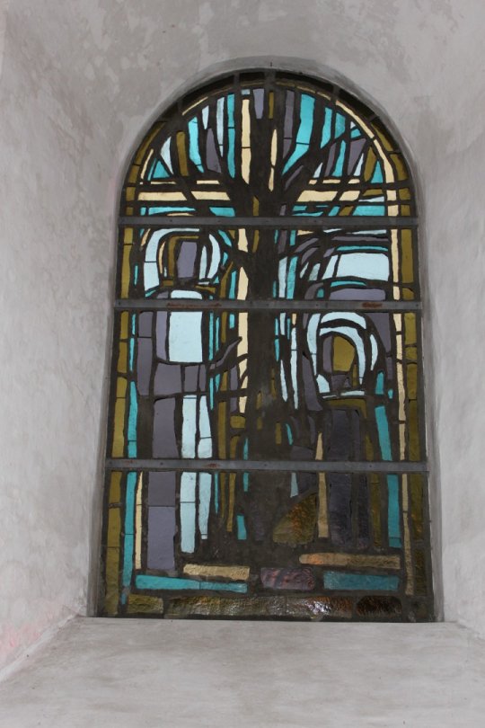Glasmosaik i Hansted kirke